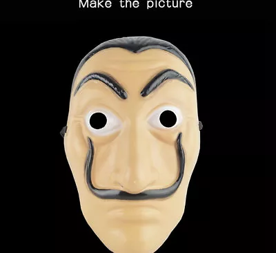 $6.45 • Buy *Authentic*La Casa De Papel Money Heist Mask Salvador Dali Mascara Masque USA