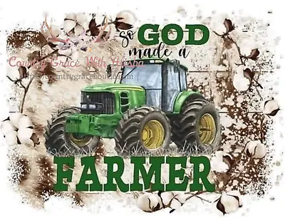 Sublimation Print Design Farmer Tractor Ready To Press Heat Transfer • $2