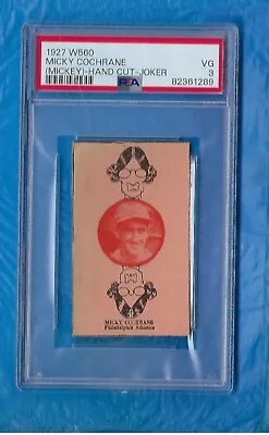 Micky Mickey Cochrane 1927 W560 Hand Cut Joker Psa 3 Philadelphia Athletics Hof • $129.99