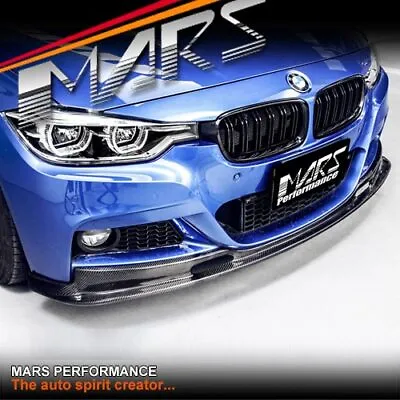 3D Style Carbon Front Bumper Bar Lip Spoiler For BMW 3 Series F30 F31 M Sport • $699.99