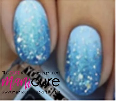 Oceans Ombre Sparkle Design ManiCURE  Real Nail Polish Strips • $4.99