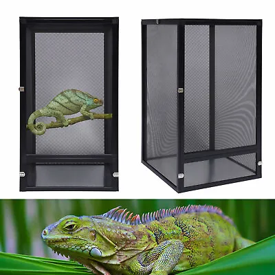 $76.95 • Buy Large Capacity Chameleon Cage Reptile Aluminum Alloy Ventilation Mesh Cage Black