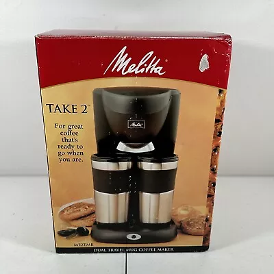 Melitta Take 2 Dual Travel Mug Coffee Maker By Salton Brand New Open Box • $31.49