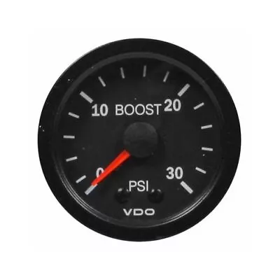 VDO Vision Mechanical Boost Pressure Gauge 2 1/16  Dia Black Face 150104 • $44.99