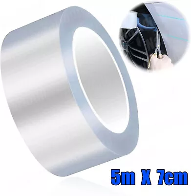 7Cm*5M Clear Fiber Car Sticker Door Sill Scuff Anti Scratch Tape Protection Film • $17.77