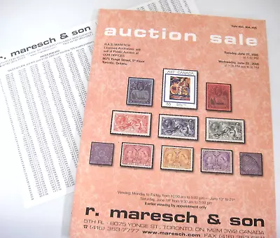 Maresch 2005 Stamp Auction Catalog W Prices Realized Canada Commonwealth Foreign • $11.39