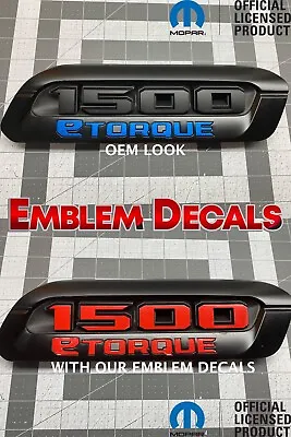 RAM 1500 DT   1500 ETORQUE   Hood Emblems Overlay Decal 2021 2022 2023 2024 • $15