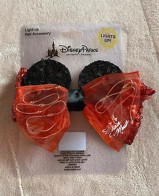 Disney Parks Light-Up Hair Bow Minnie Mouse Light Up Accessory Red New • $14.99