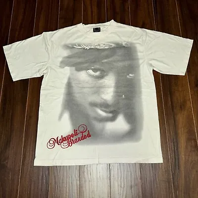 Vintage 90s Tupac Big Face Shirt Large Makaveli Branded • $150