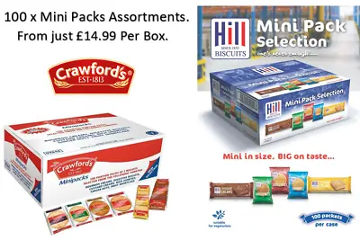 £54.99 • Buy Crawford & Hills Mini Pack Variety Boxes 100 X 3pk