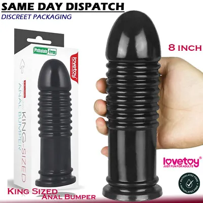 8  King Size Anal Plug Dildo Giant Butt Ribbed Huge Fat Dong Gay Adult Sex Toy • $36.99
