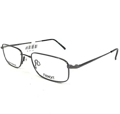 Marchon Eyeglasses Frames FLEXON 628 GUNMETAL Gray Rectangular 51-18-140 • $79.99