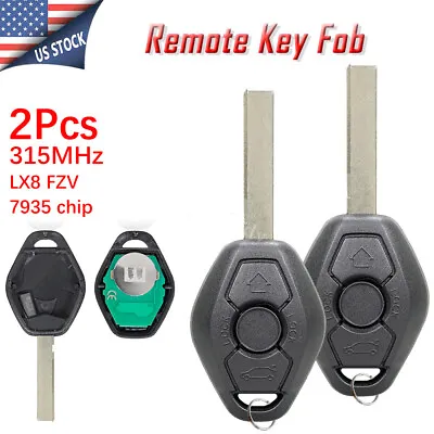 $15.72 • Buy 2X Remote Control Car Key Fob For BMW X3 X5 Z4 525i 530i 325i 325xi 325Ci 330Ci
