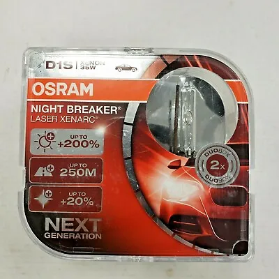 OPEN BOX OSRAM Xenarc Night Breaker Laser D1S Xenon Car Headlight Bulbs MC123 • $109.99