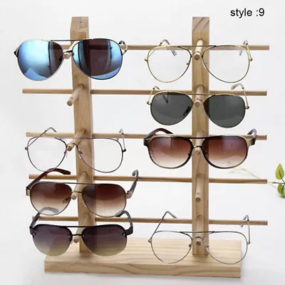 $10.95 • Buy Wooden Sunglass Display Rack Eyeglasses Goggles Show Stand Holder Counter Rack