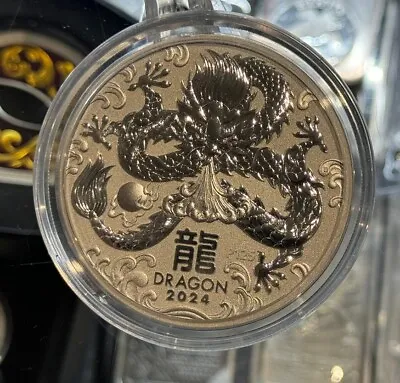 5 OZ 2024 Australian Year Of The DRAGON  .999 FINE SILVER SILVER • $184.99