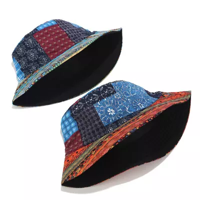 Vintage Fashion Women Men Bucket Hats Outdoor Print  Cap Travel Sunscreen Ha#ex • $9.94