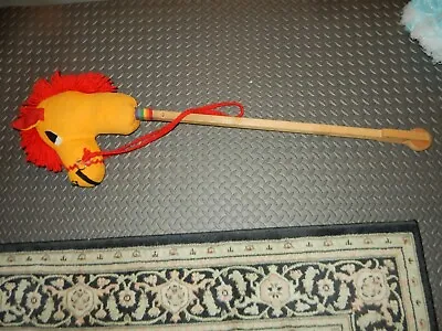 Vintage Stick Horse Pony On A Stick Ride On Pony Hobby Horse Wood Wheel MCM • $60