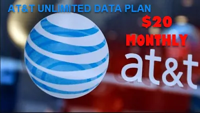 Unique AT&T Unlimited 5G 4G LTE Data Account ATT $20 / Monthly YOUR PLAN !! • $20.99