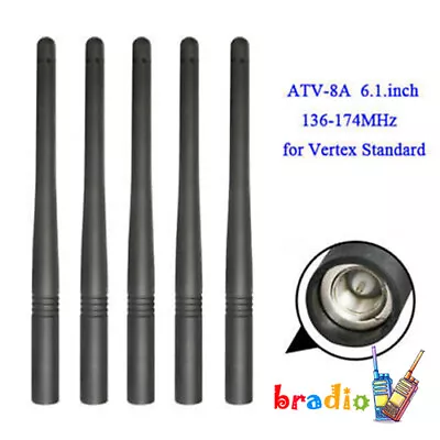 5 Pack VHF Antenna For VX130 VX231 VX351 VX921 VX924 VX929 Radio ATV-8A 6.1inch • $14.90