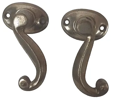 Pair Of 3  Vintage Mid Century Brass Door Knobs Cabinet Pull Handles • $14.99