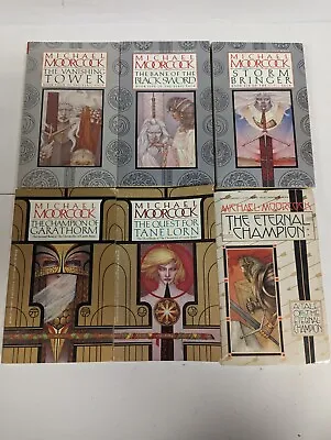 Lot Of 6 Michael Moorcock Vintage Paperback Castle Brass 2-3 Elric Saga 4-6 • $37.99