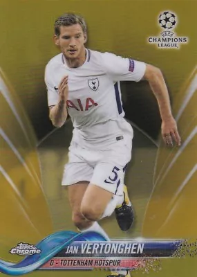 2017 Topps Chrome Uefa Champions League Jan Vertonghen Tottenham Gold 50 Nr Mint • £32.50