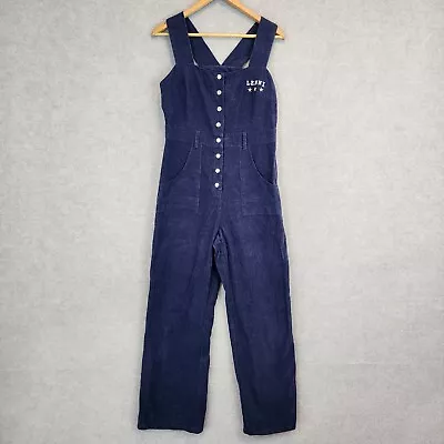 LENNI The Label Jumpsuit Overalls Womens Small Blue Corduroy Cord Button Flaws* • $55