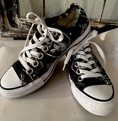 Converse All Stars Oakland Raiders Black Rhinestones Women's Size 7 Sneakers • $39.99