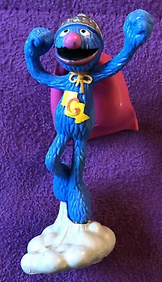 Vintage Muppets Super Grover Applause Cake Topper Inc Sesame Street Collectible • $18