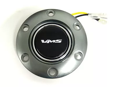 Vms Racing Gunmetal Steering Wheel Ring & Horn Button Bk C • $24.95