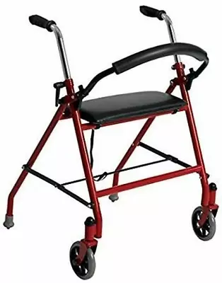 Foldable Rolling Rollator Walker Seat Adult Heavy Duty Medical Aid Support 300lb • $54.60