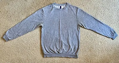 DIVIDED By H&M Pullover Sweatshirt Mens Small Long Sleeve Heather Gray Crew Neck • $7.95