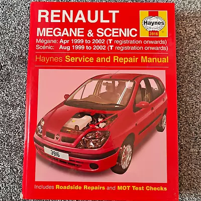 HAYNES WORKSHOP MANUAL CAR BOOK RENAULT MEGANE & SCENIC Repair Service 1999-2002 • £0.99