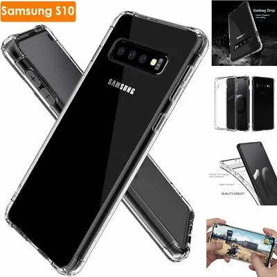 Samsung Galaxy S10 TECHGEAR Premium Shock Proof Clear Gel Protective Case Cover • £2.49