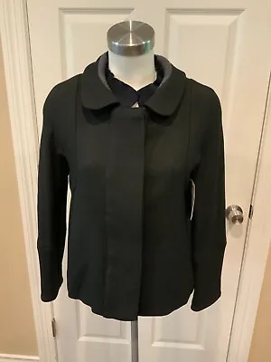 Marni Black Wool Jacket W/ Peter Pan Collar Size 4 (US) 36 (EU) • $324