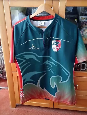 Olorun Leicester Tigers Ultras Shiort Sleeve Rugby Shirt Size Large • £19.99