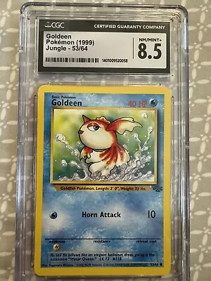 Goldeen Pokemon 1999 Jungle - 53/64 VINTAGE CGC NM/Mint+ 8.5 • $13