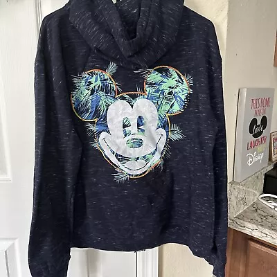 Disney Mickey Mouse Hawaii Aulani Hoodie Zipped Sweatshirt  Adult Sz Medium NWT • $30