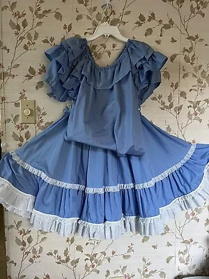 Baby Sky Blue Square Dance Outfit 2 Pieces Size Medium         FREE SHIPPING • $60