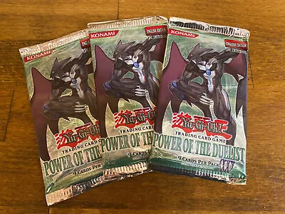 YUGIOH Power Of The Duelist 1ST EDITION Booster Pack X3 2006 New Factory Sealed • £49.99