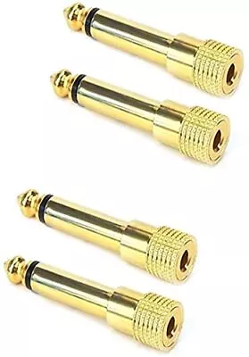 3.5mm To 1/4 Mono Adapter 3.5mm 1/8 Inch Stereo Female To 6.35mm 1/4 Inch Ts • $11.79