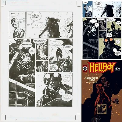 Mike Mignola Signed Original Art Hellboy Conqueror Worm #3 Pg 6 Dark Horse Comic • $9499.99