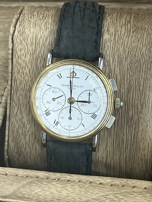 Vintage Baume & Mercier Geneve 6101.099 32mm Lemania 1873 Chronograph Watch • $1299.99