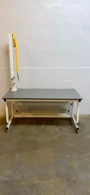 60x30x77  Rolling Lab Desk Table W/ Utility Post • $770