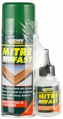 Everbuild Mitre Fast Superglue 50g & Activator 200ml Super Glue Bonding Kit • £12.19