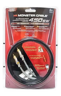 Monster Cable 450SW Subwoofer Audio Cable - 26 Ft - High Performance Bass • $39.99