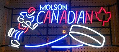 New Molson Canadian Hockey Beer Bar Neon Light Sign 24 X20  • $222.17