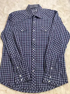 7 Diamonds Mens Western Style Pearl Buttoned Shirt Size Large • $23.90