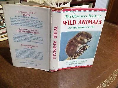 Observers Book Of Wild Animals 1964 From John Cleggs Collection • £20